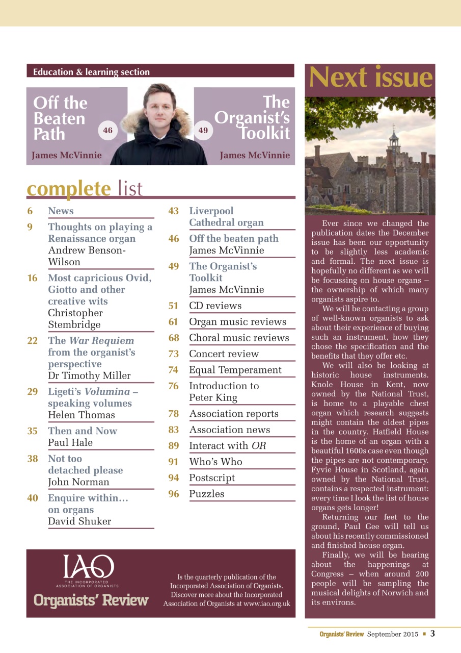 Organists' Review Preview Pages