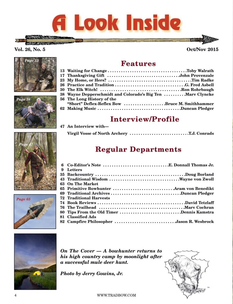 Traditional Bowhunter Magazine Preview Pages