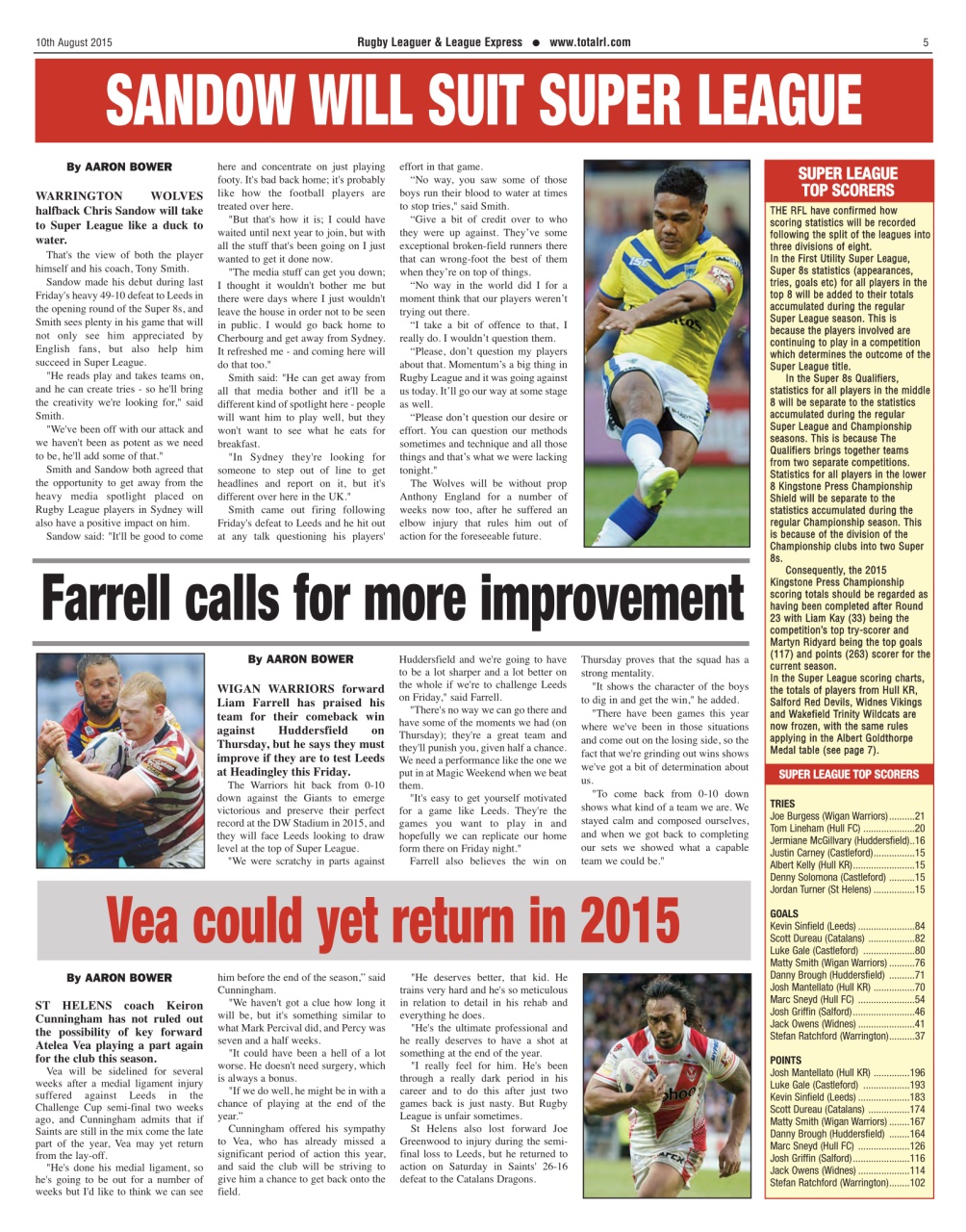 League Express Preview Pages