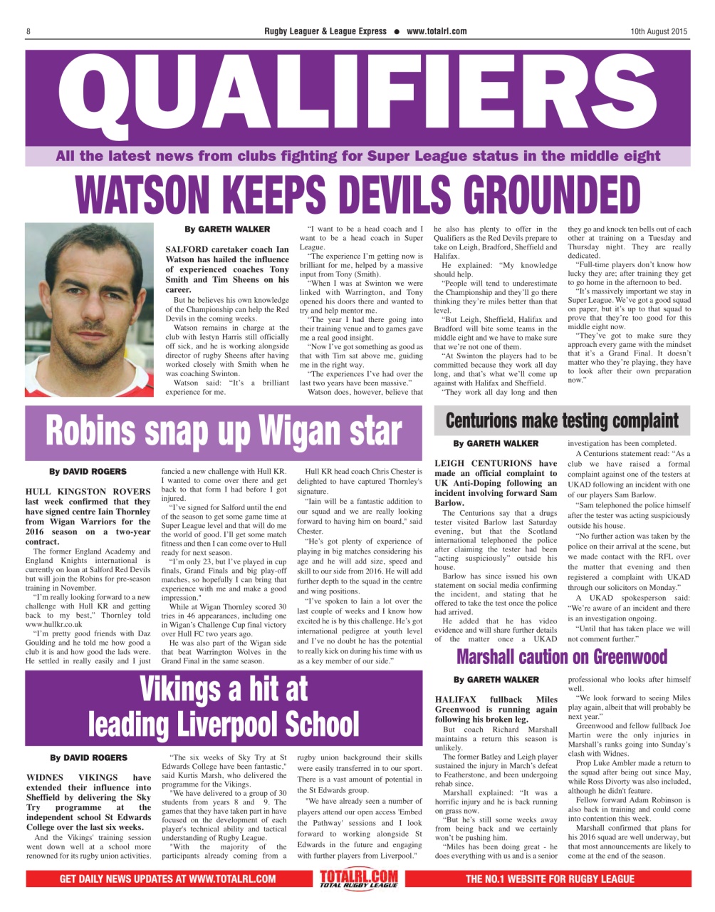 League Express Preview Pages