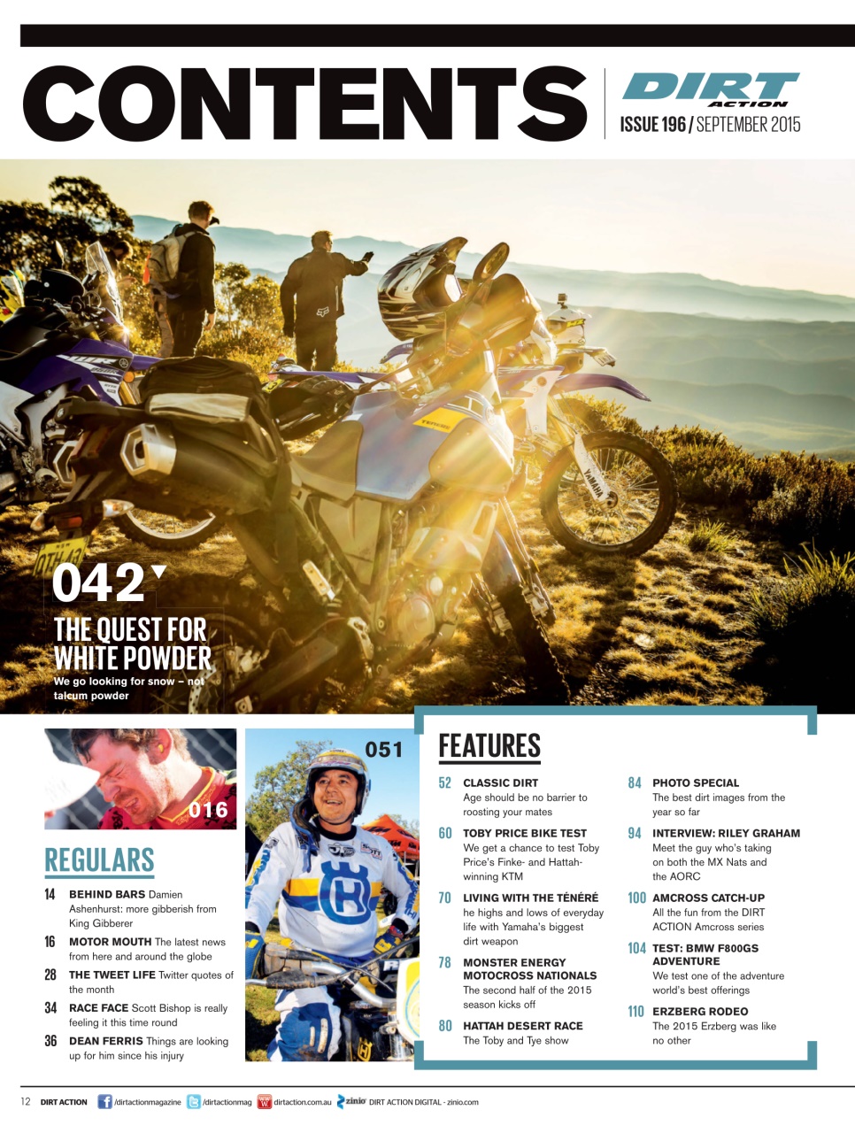 Dirt Action Preview Pages