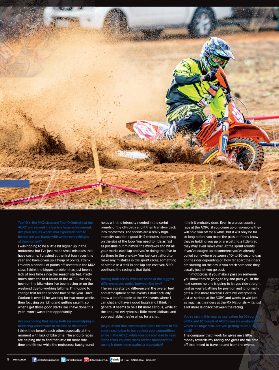 Dirt Action Preview Pages