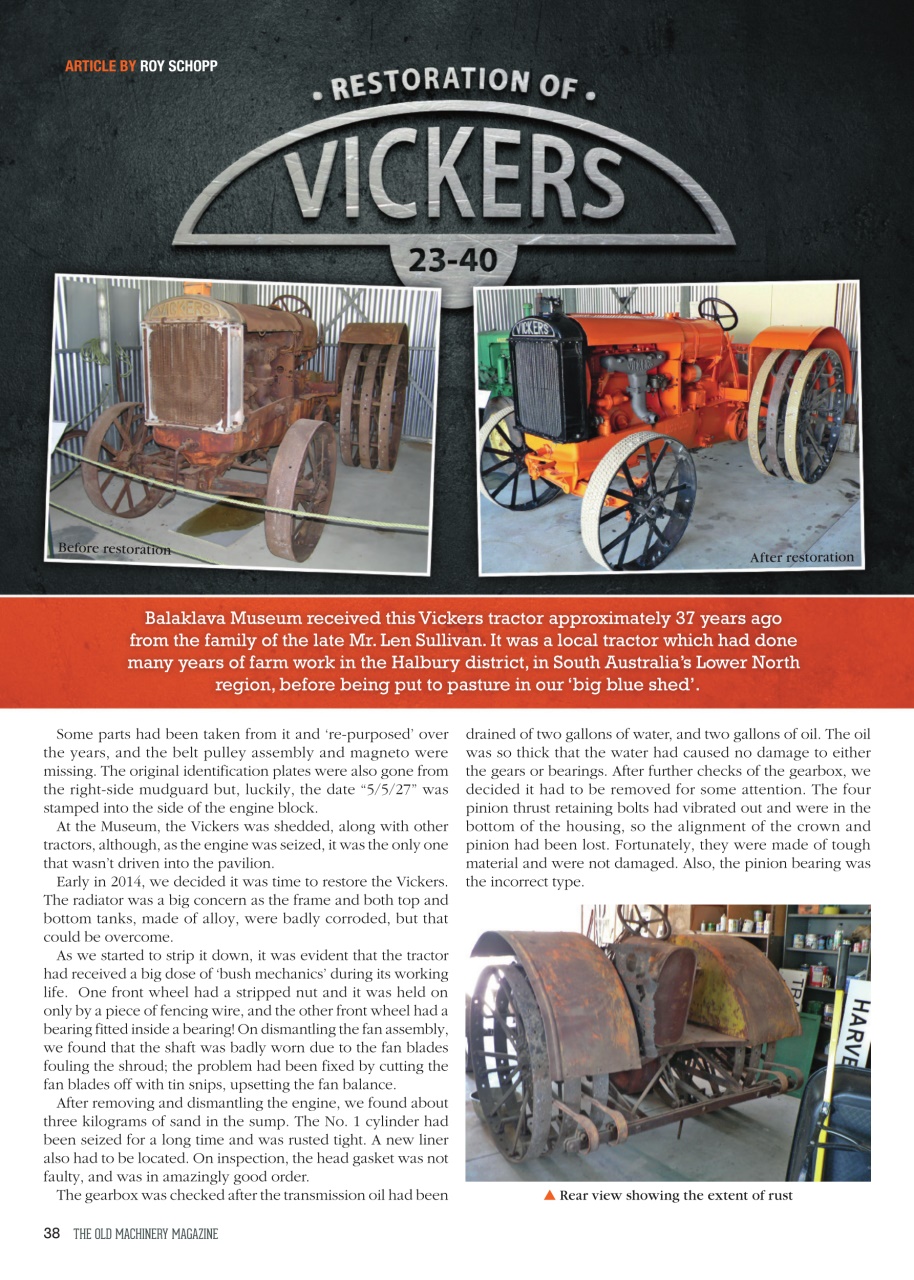 The Old Machinery Magazine Preview Pages