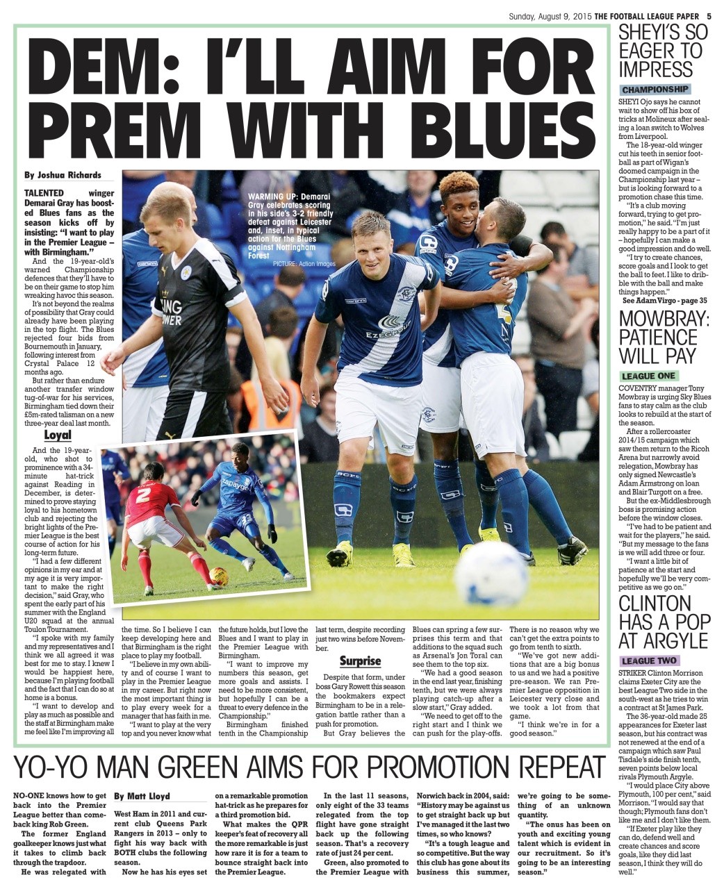 The Football League Paper Preview Pages