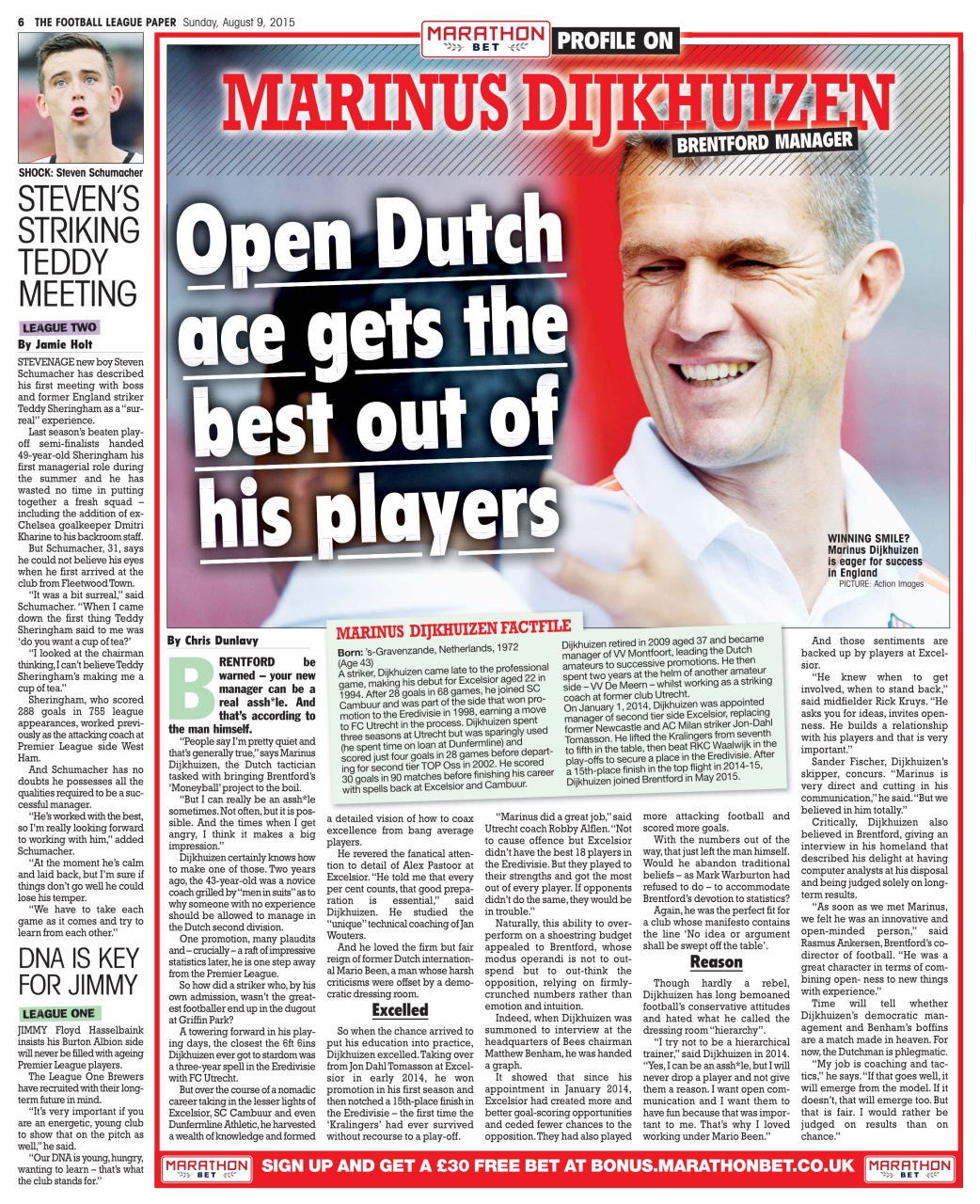 The Football League Paper Preview Pages