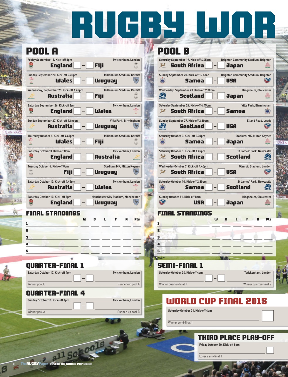 The Rugby Paper Preview Pages