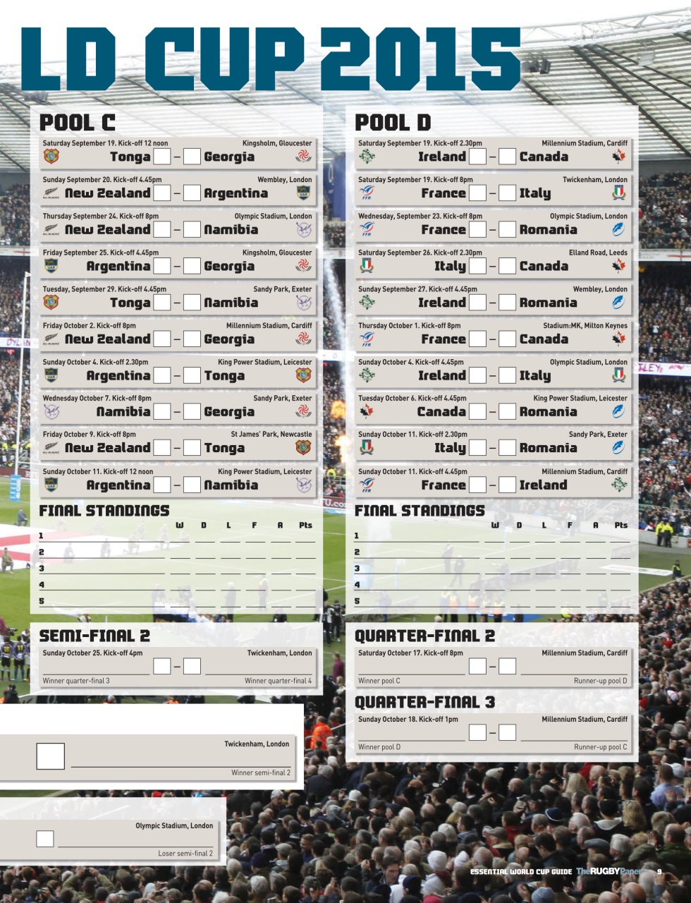 The Rugby Paper Preview Pages