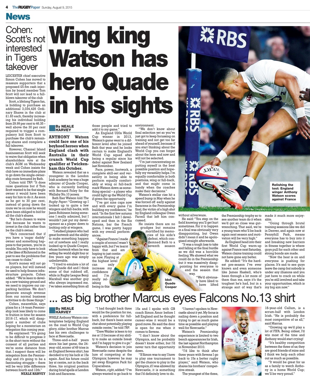 The Rugby Paper Preview Pages