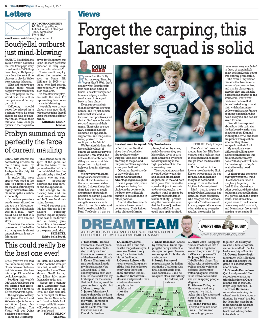 The Rugby Paper Preview Pages