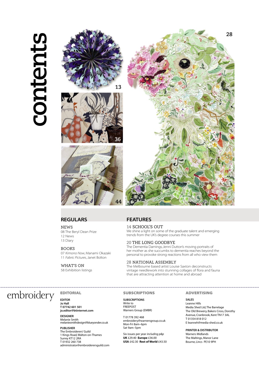 Embroidery Magazine Preview Pages