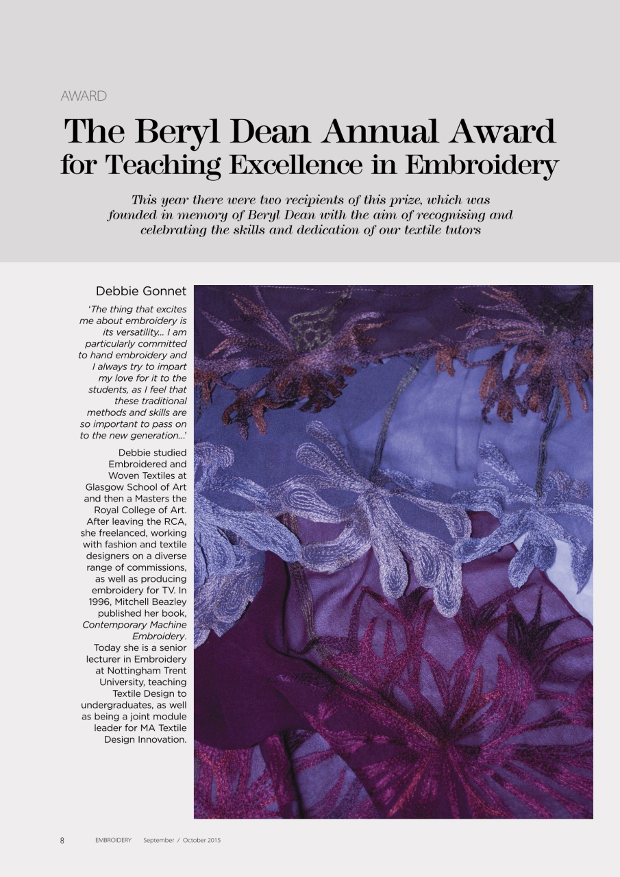 Embroidery Magazine Preview Pages