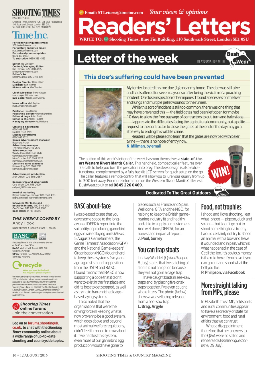 Shooting Times & Country Preview Pages