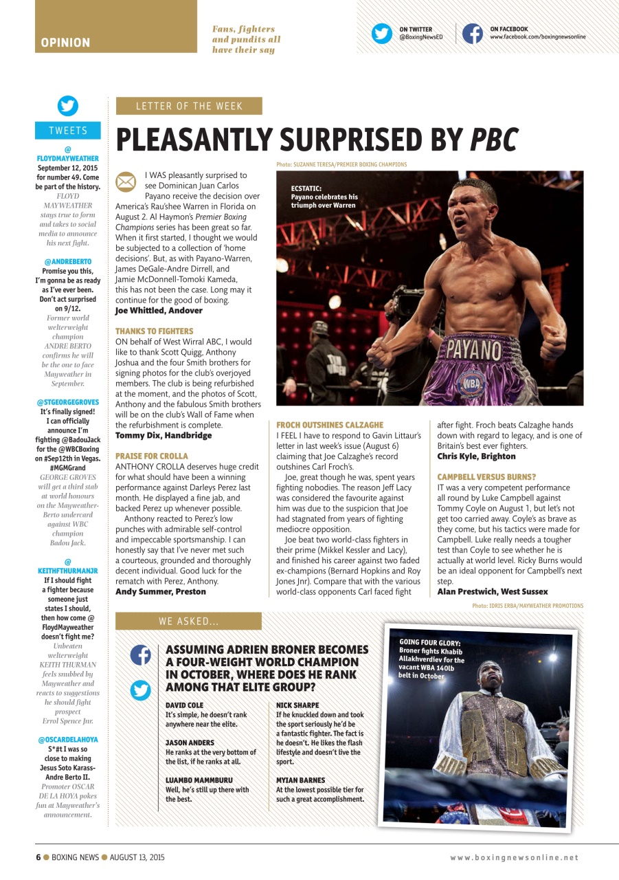 Boxing News Preview Pages