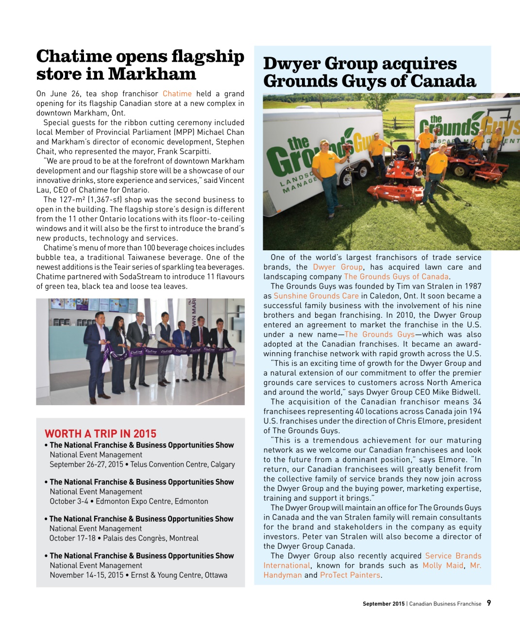 Canadian Business Franchise Preview Pages