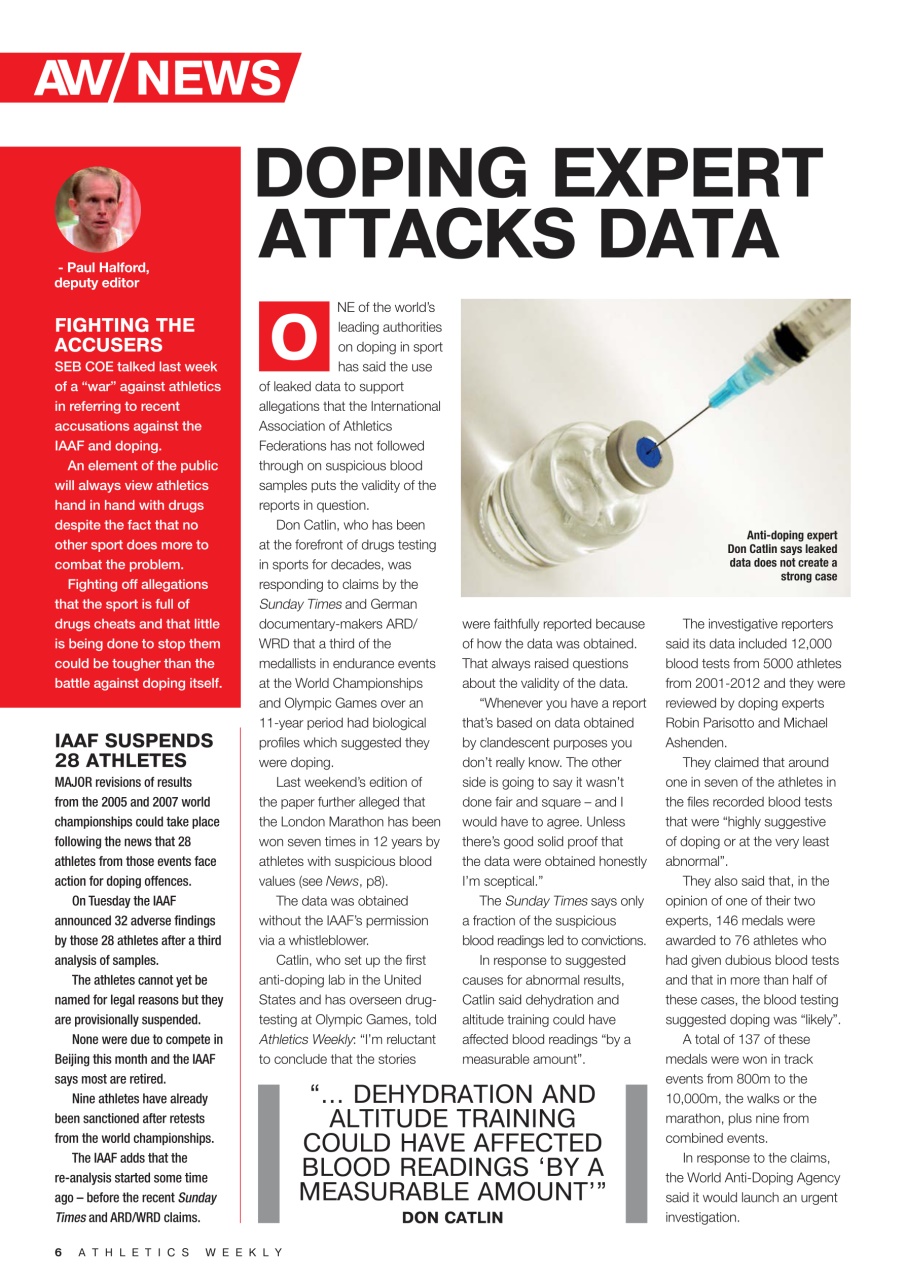 AW – Athletics Weekly Magazine Preview Pages