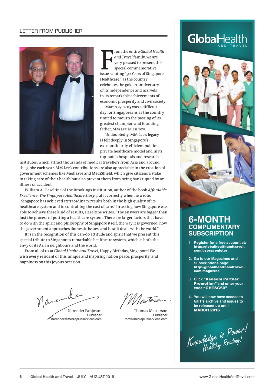 Global Health and Travel Preview Pages