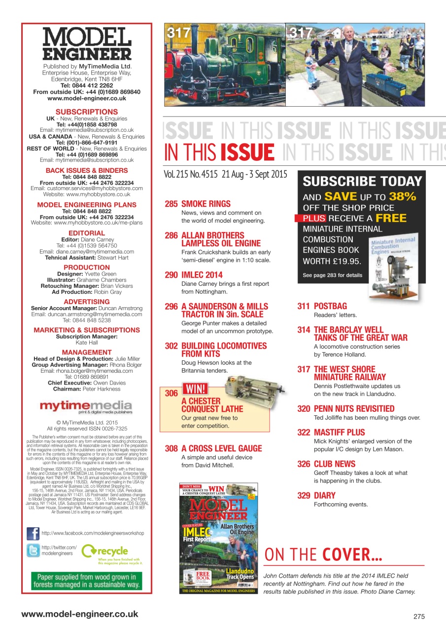 Model Engineer Preview Pages