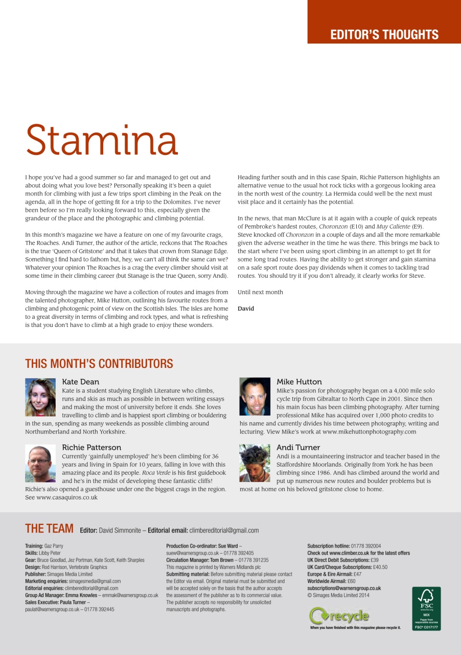 Climber Preview Pages