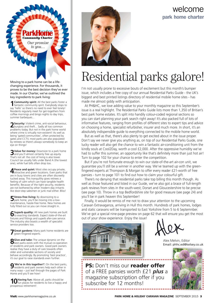 Park Home & Holiday Living Preview Pages