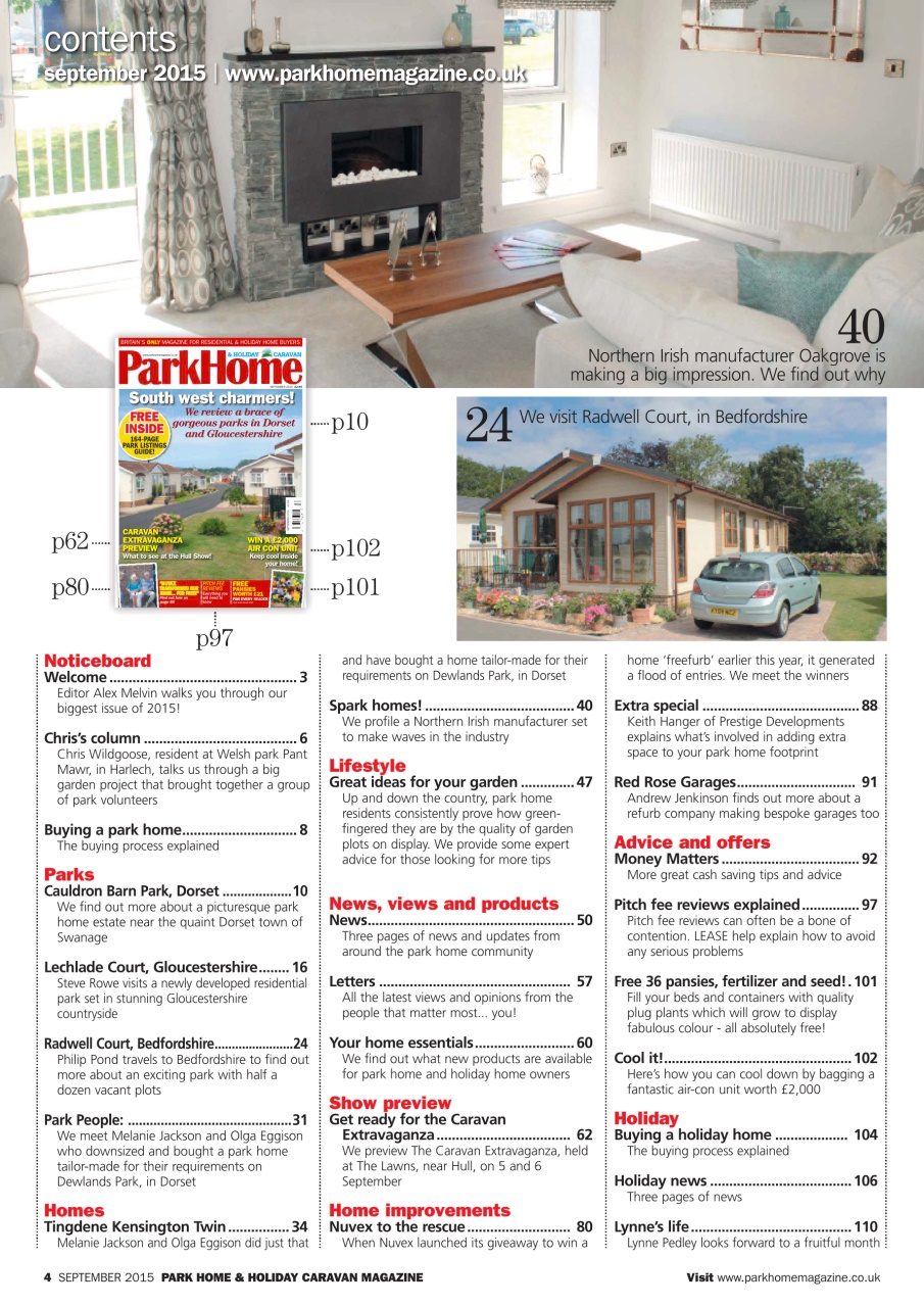 Park Home & Holiday Living Preview Pages
