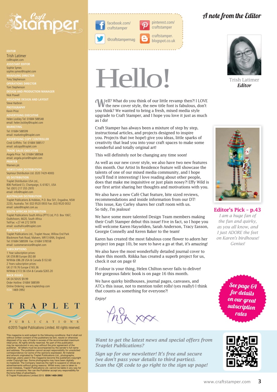 Craft Stamper Preview Pages