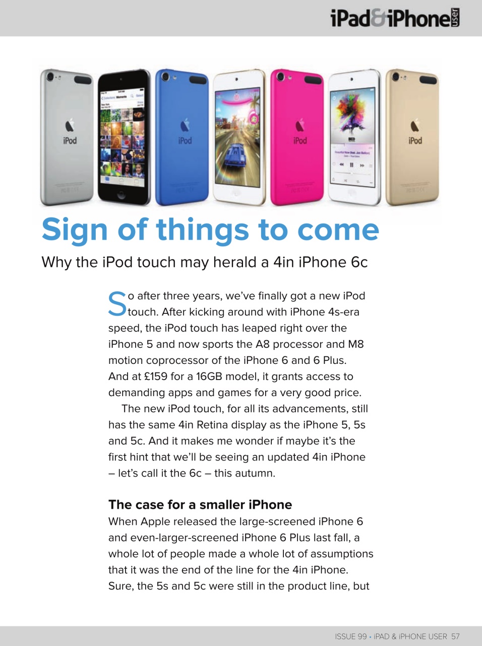 iPad and iPhone User Preview Pages