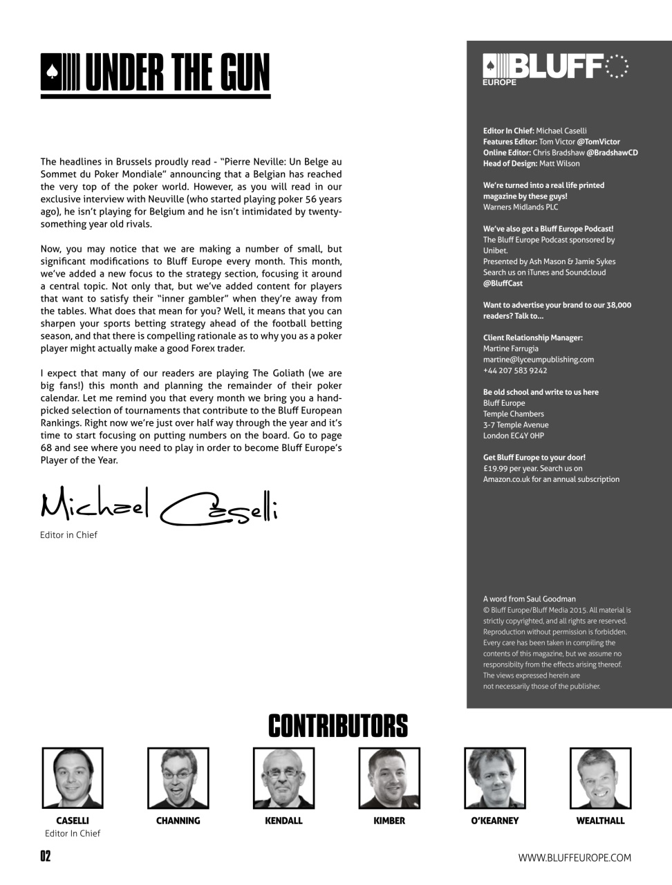 Bluff Europe Preview Pages