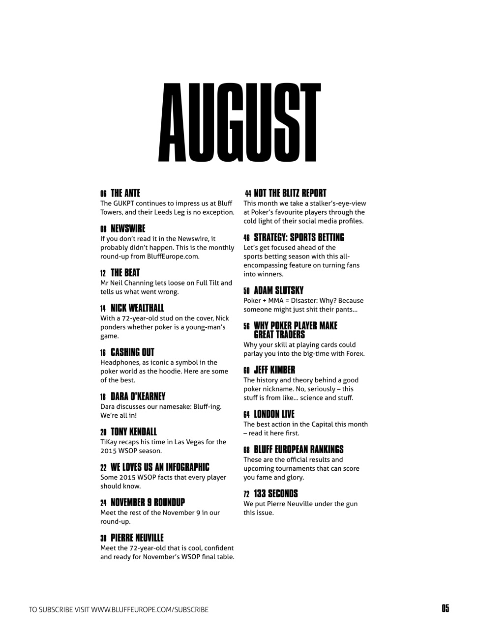 Bluff Europe Preview Pages