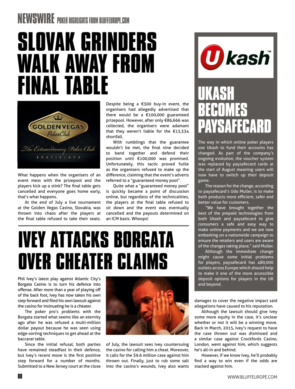 Bluff Europe Preview Pages