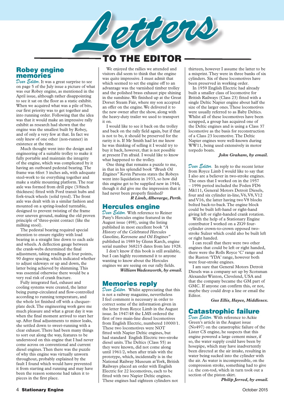 Stationary Engine Preview Pages