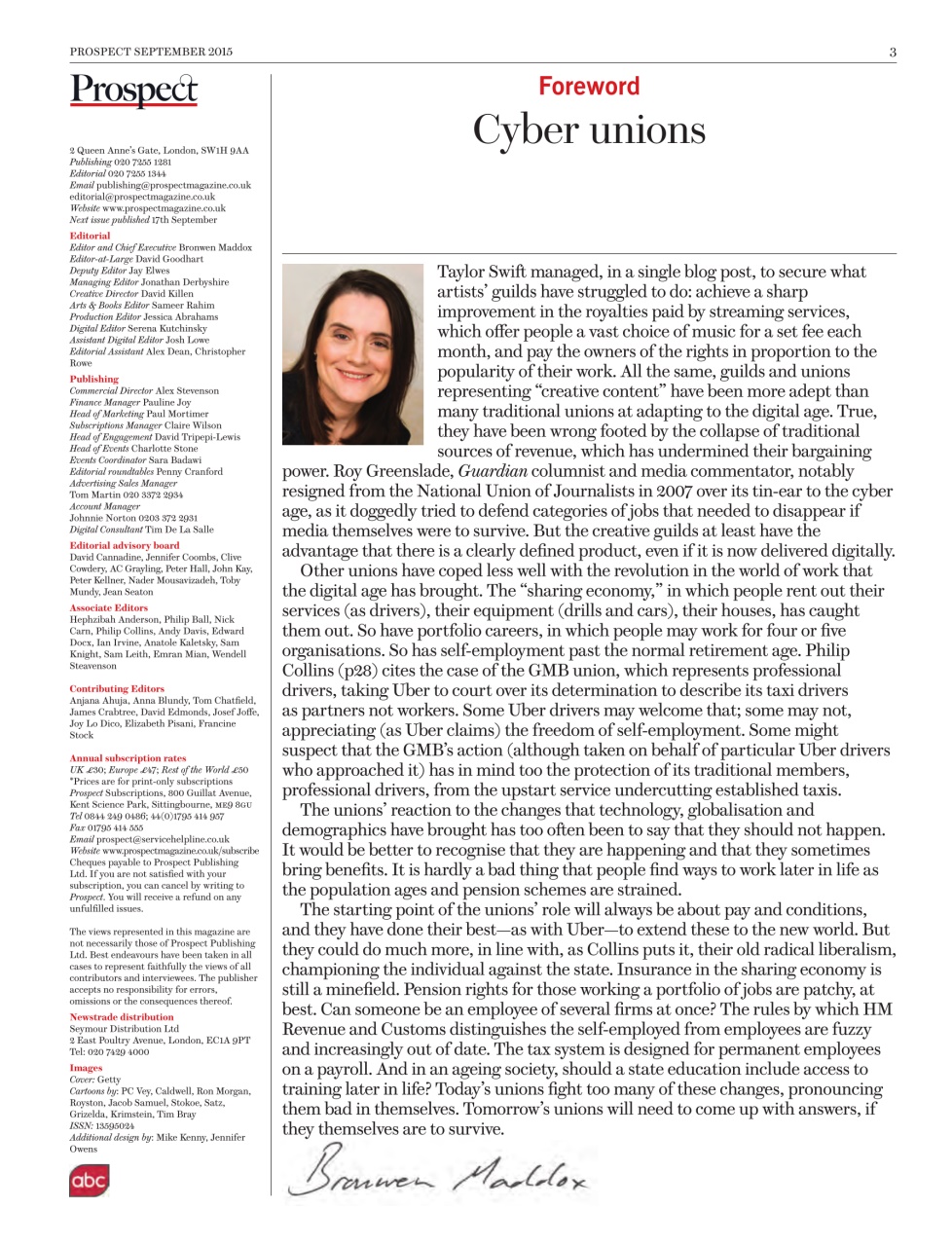 Prospect Magazine Preview Pages