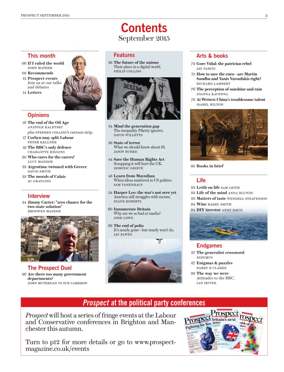 Prospect Magazine Preview Pages