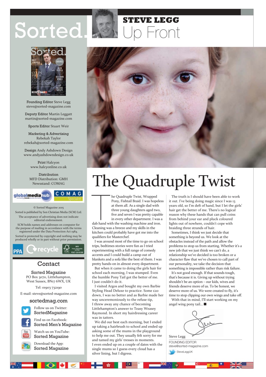 Sorted Magazine – The men's mag with morals Preview Pages