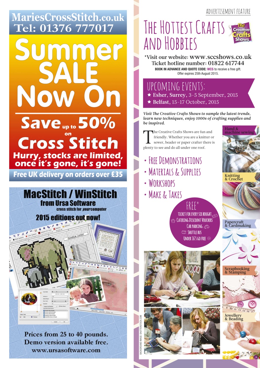 The World of Cross Stitching Preview Pages