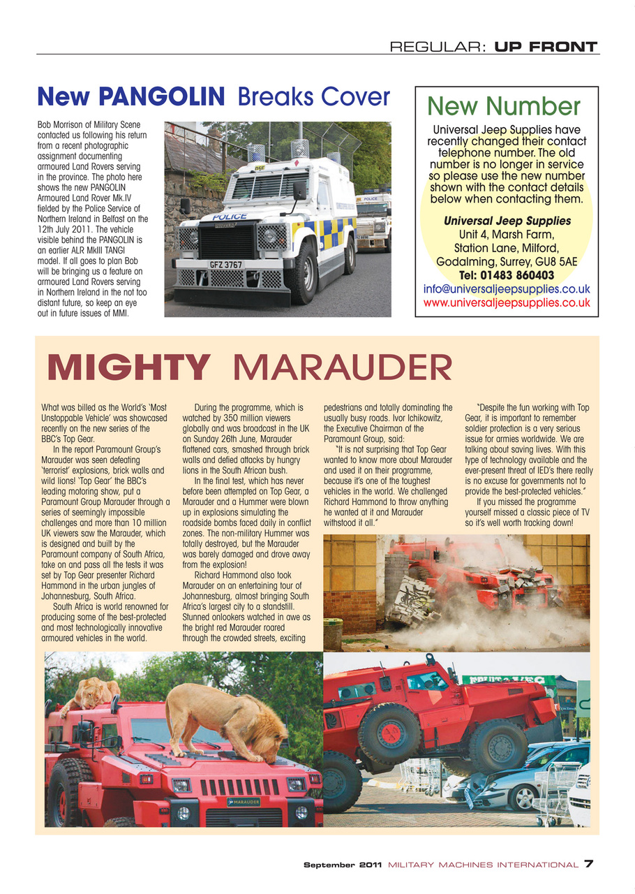 Military Machines International Preview Pages