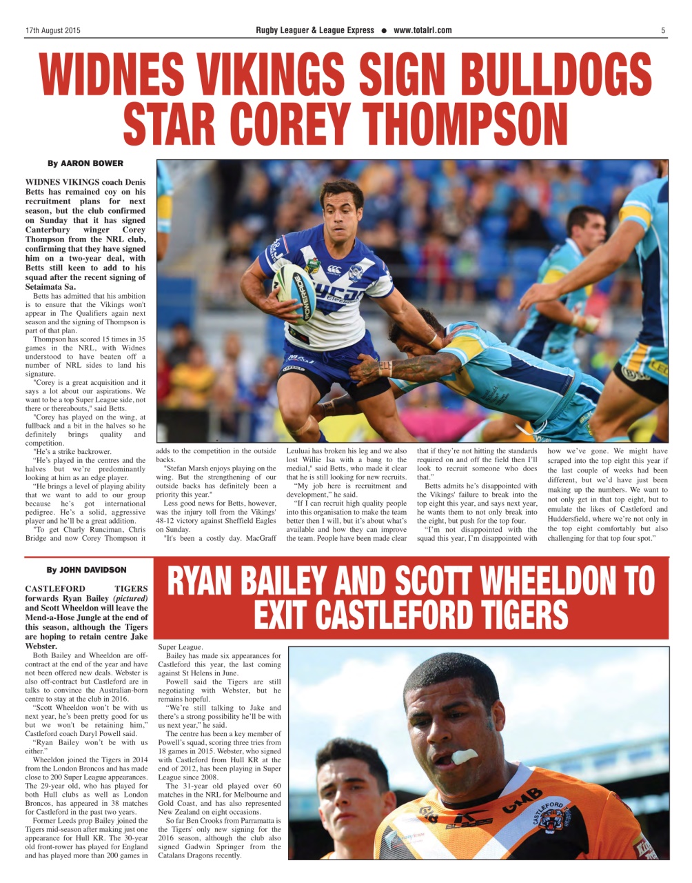 League Express Preview Pages