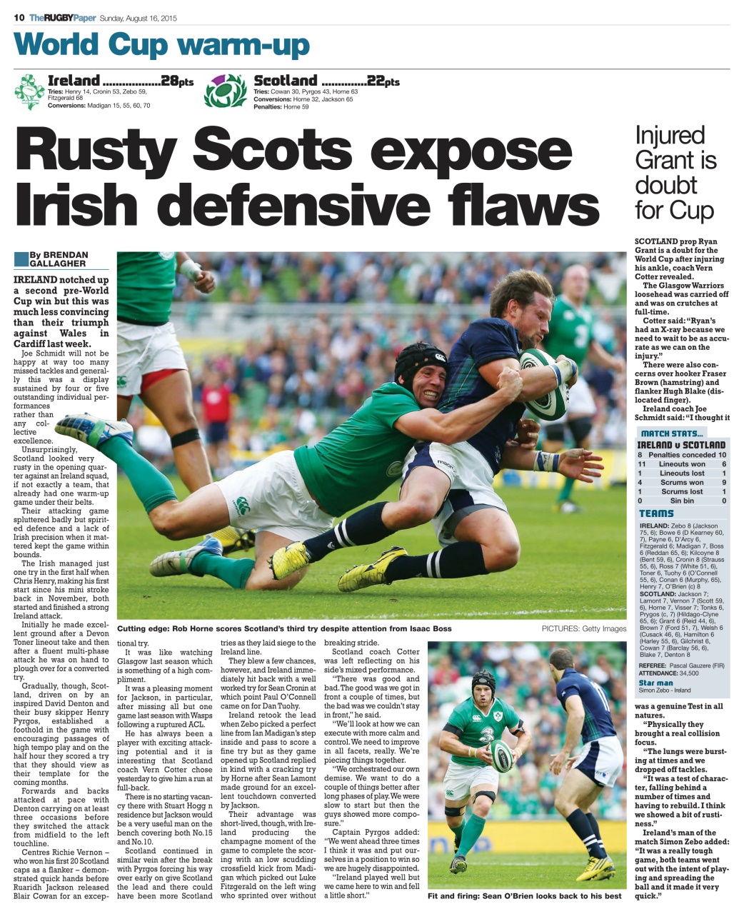The Rugby Paper Preview Pages