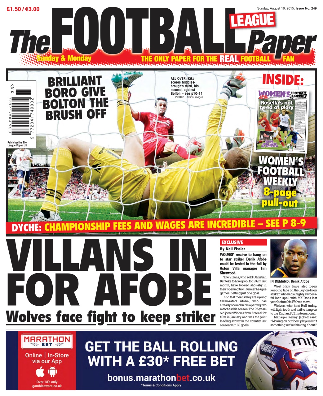 The Football League Paper Preview Pages