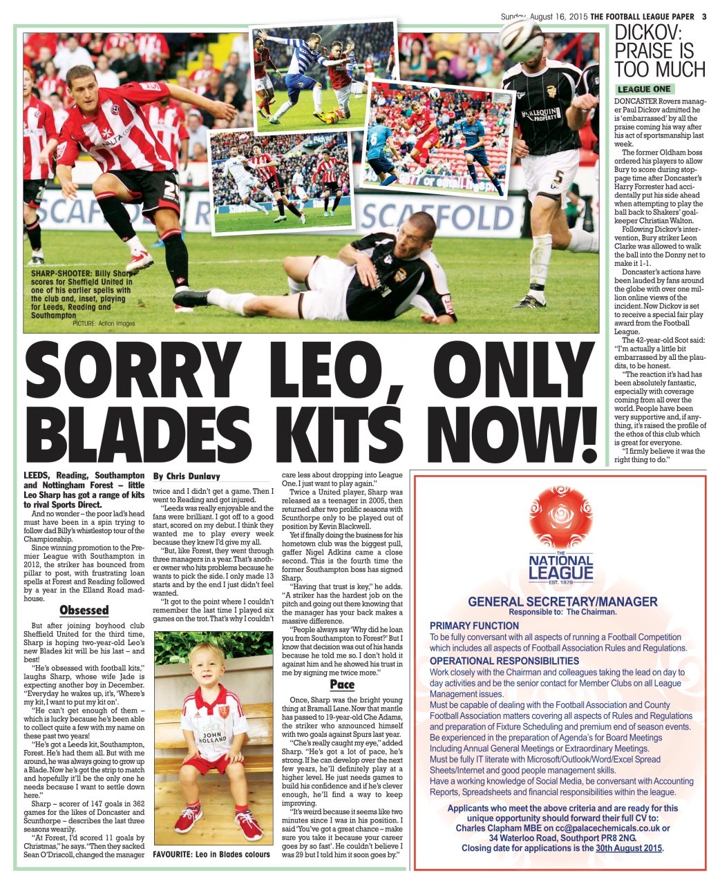 The Football League Paper Preview Pages
