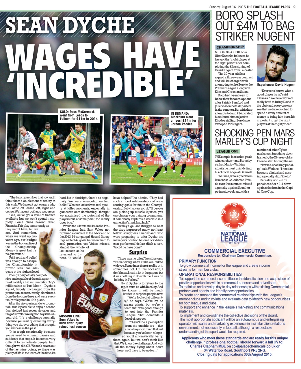 The Football League Paper Preview Pages