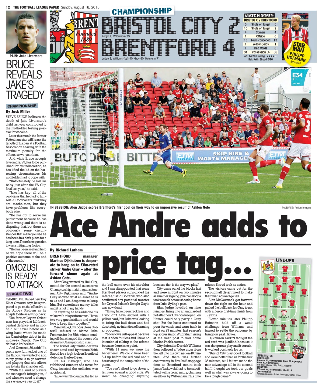 The Football League Paper Preview Pages