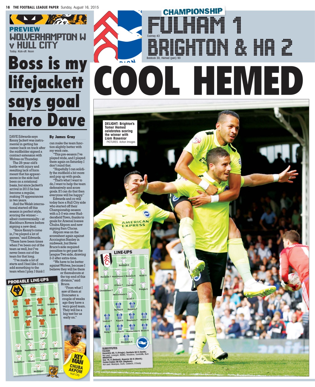 The Football League Paper Preview Pages