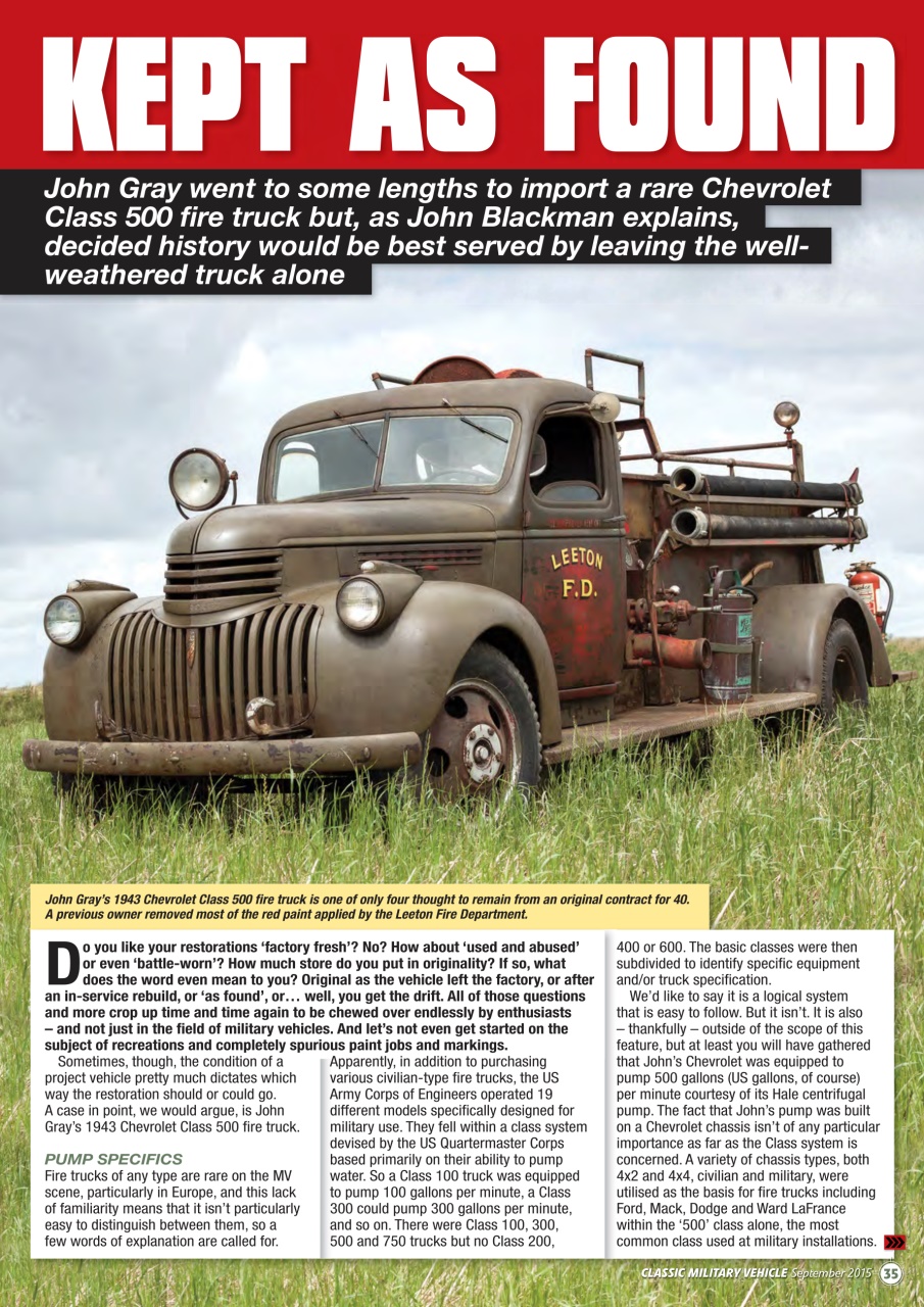 Classic Military Vehicle Preview Pages