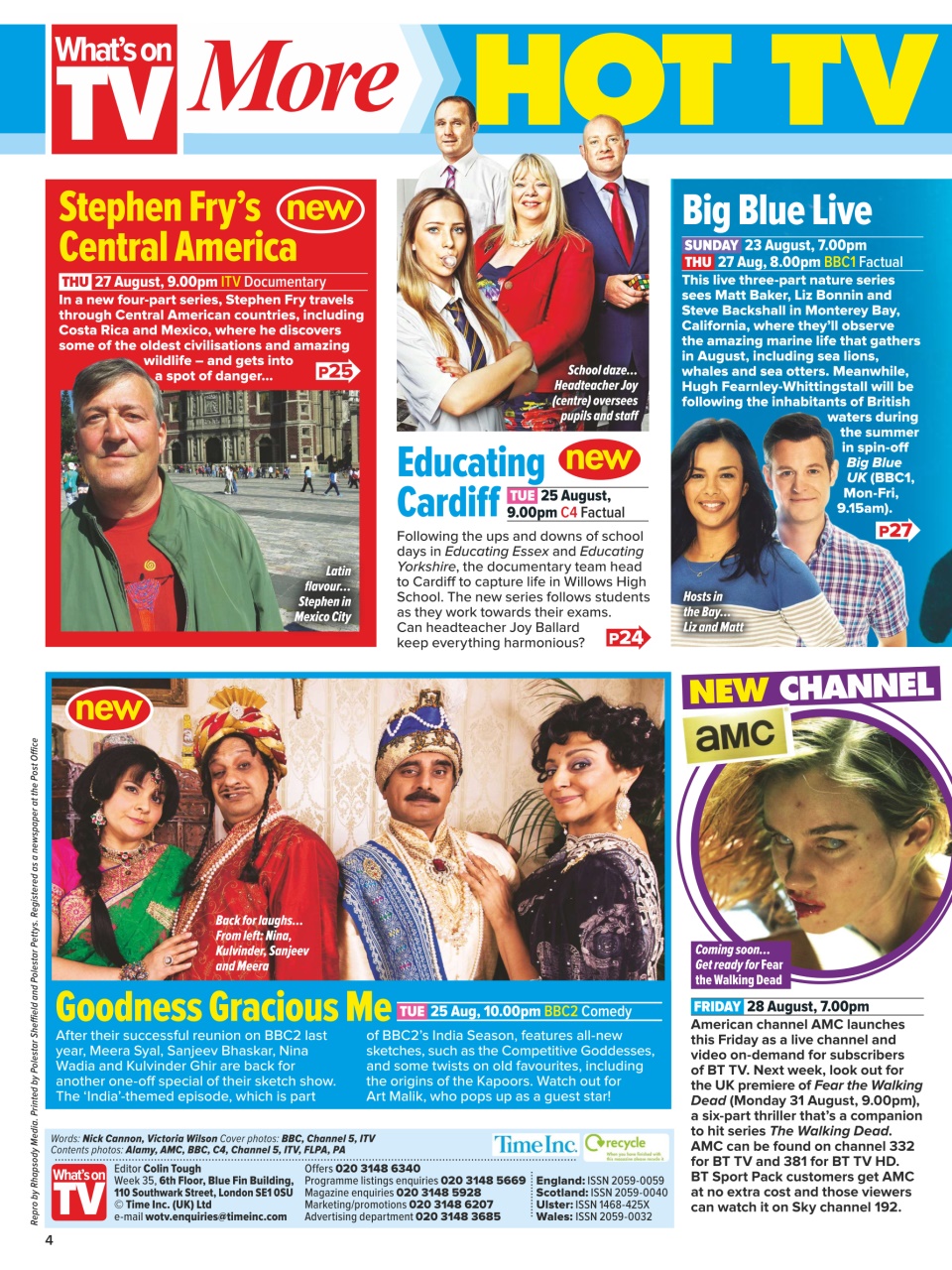 What's on TV Preview Pages