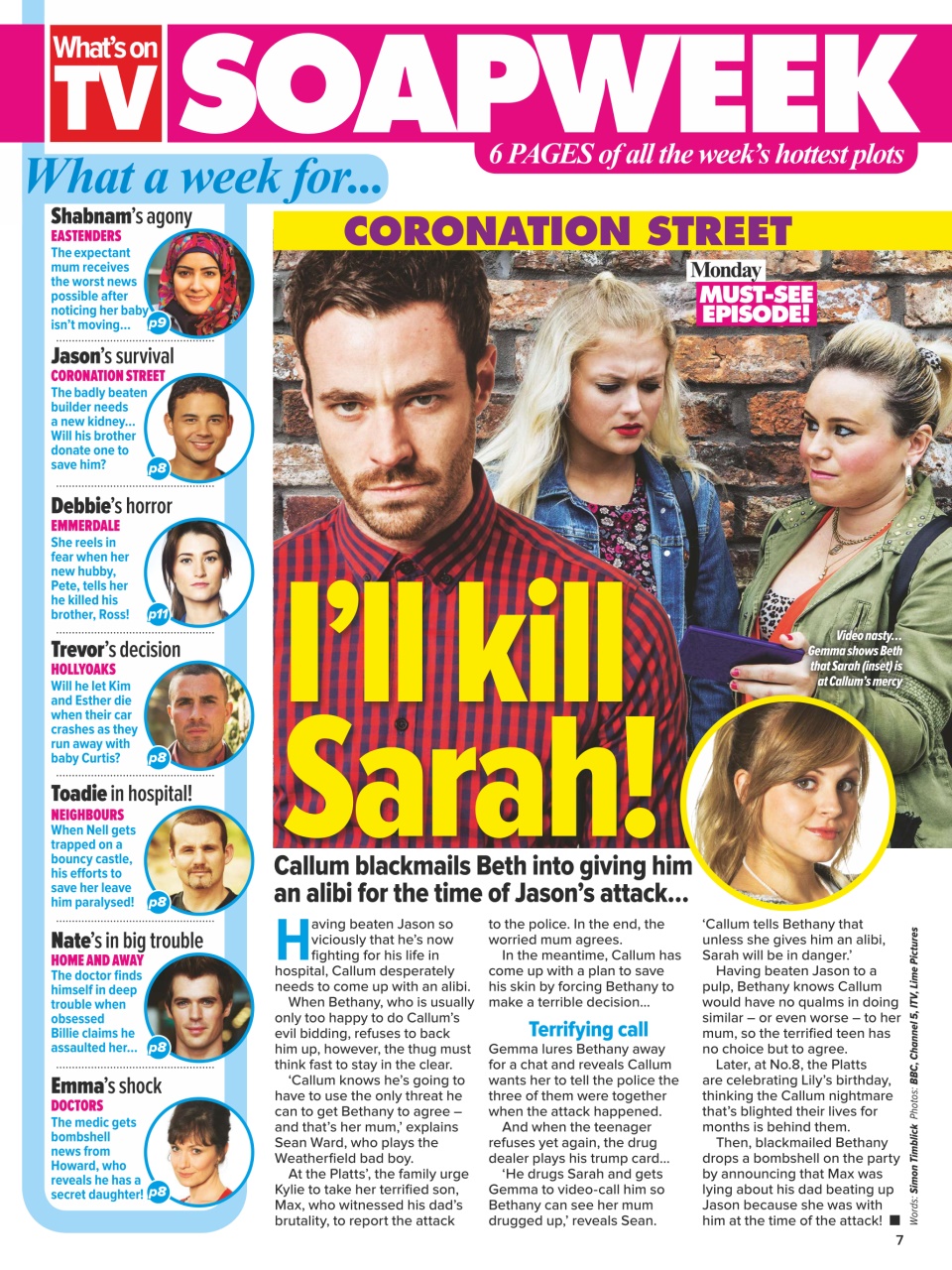 What's on TV Preview Pages