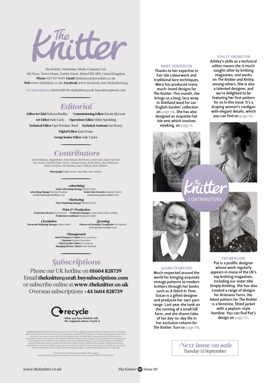 The Knitter Preview Pages