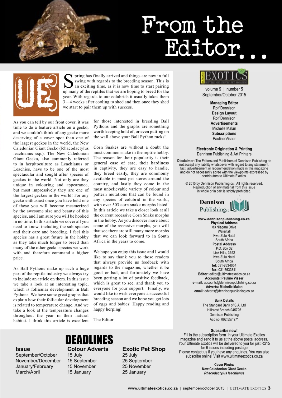 Ultimate Exotics Preview Pages