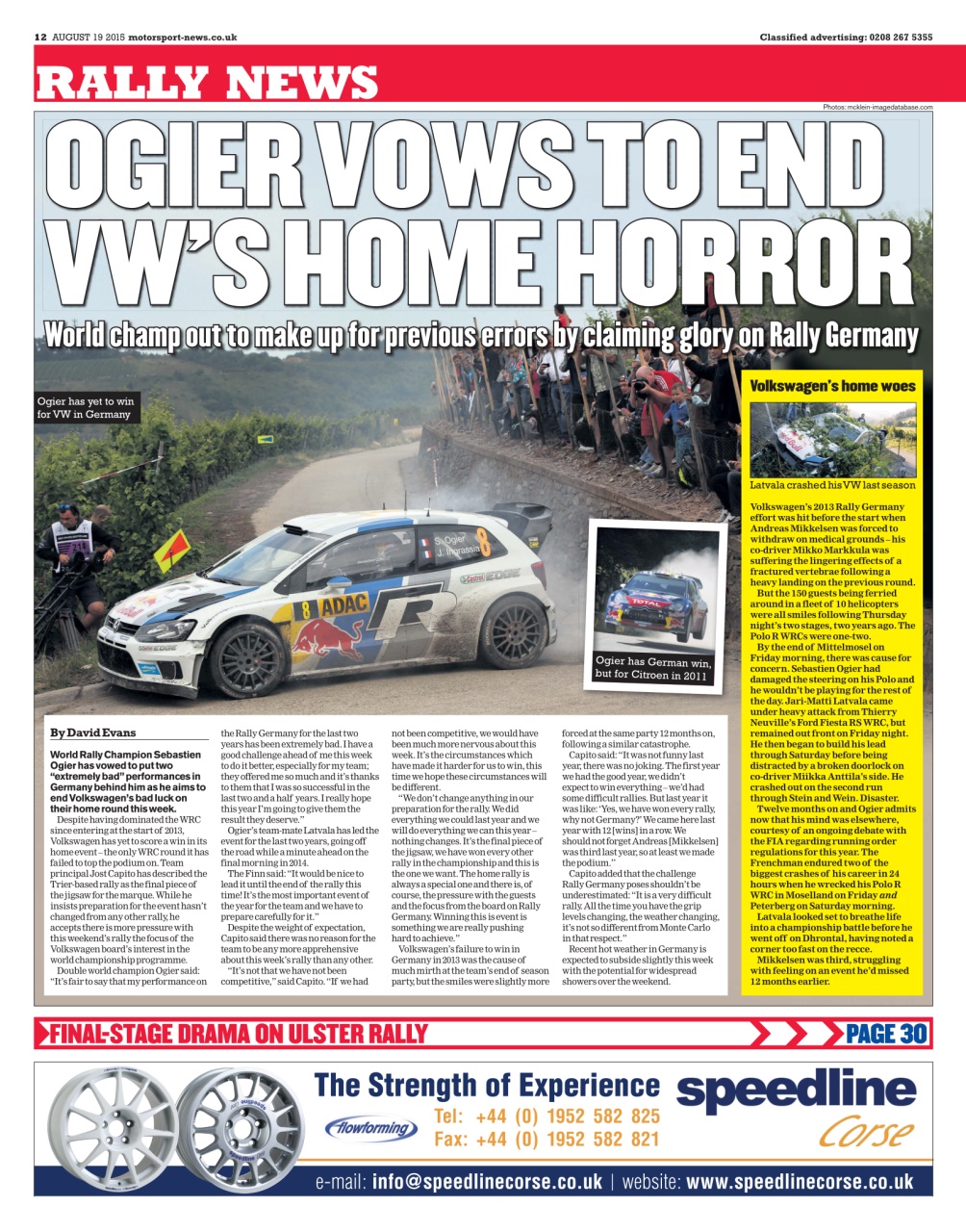 Motorsport News Preview Pages