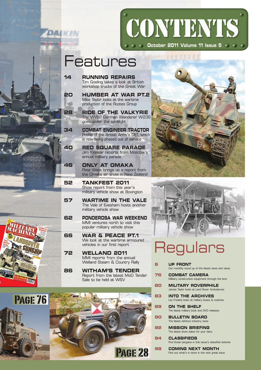 Military Machines International Preview Pages