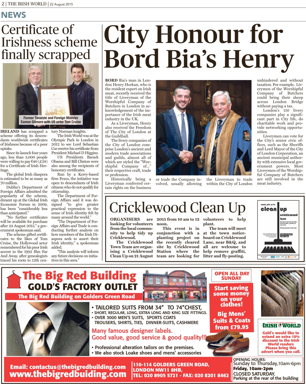 Irish World Preview Pages